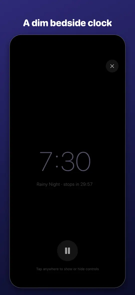 A dim bedside clock mode