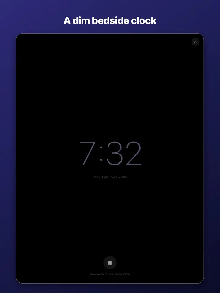 A dim bedside clock mode