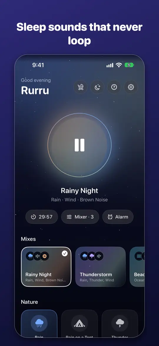 The sound library: rain, ocean, fireplace and more