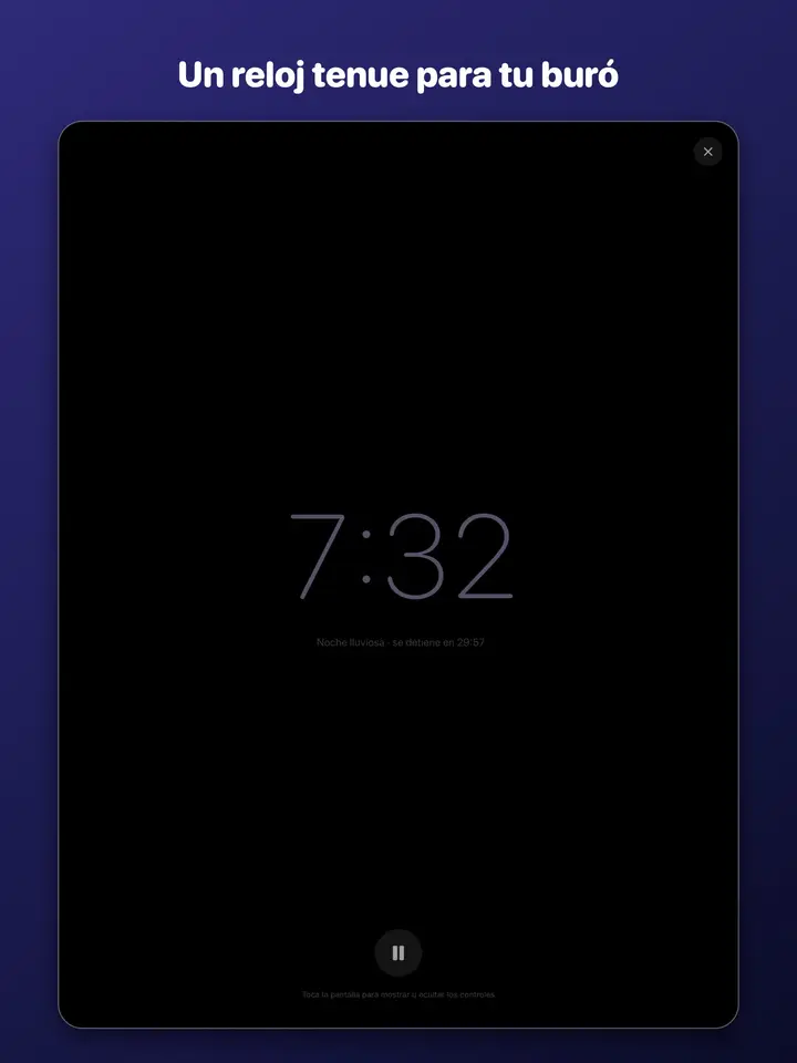 Modo reloj de buró con poca luz